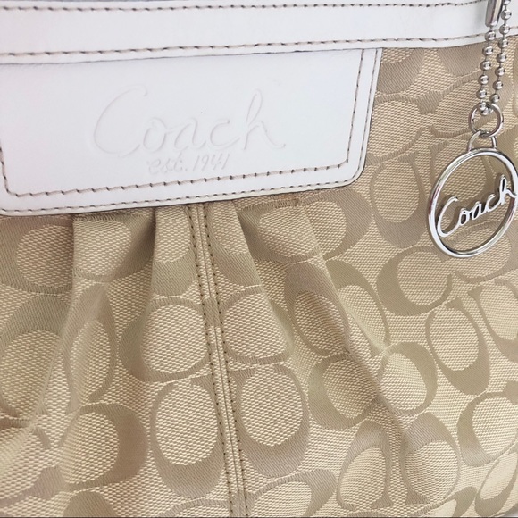 Coach F14281 White/Beige Signature East West Gallery Tote - Picture 13 of 13